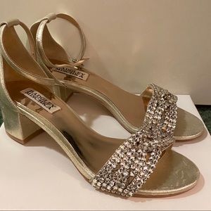 Badgley Mischka Gold Triana Heels